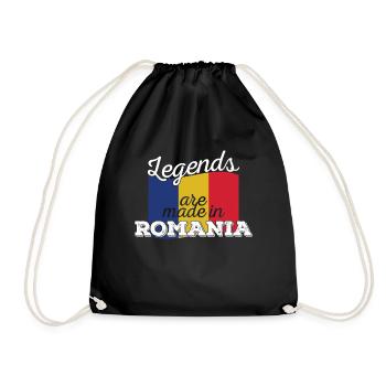 Les légendes sont fabriquées en Roumanie - Sac de sport léger - noir - Devant