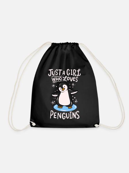 Pinguin - Turnbeutel - Schwarz