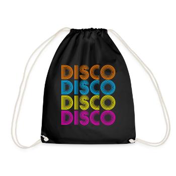 Disco Musik - Turnbeutel - Schwarz - Vorne