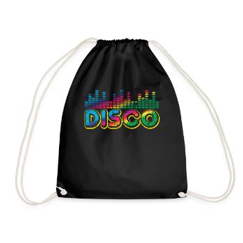 Disco Musik - Turnbeutel - Schwarz - Vorne