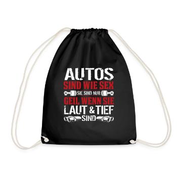 Tuner tuning mechanic - Drawstring Bag - black - Front