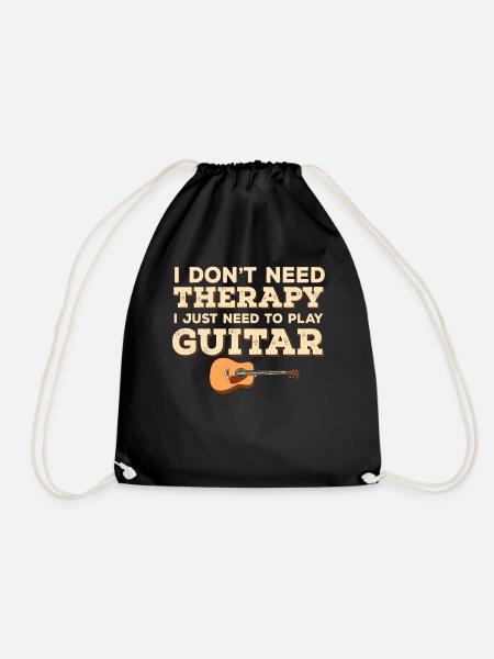 Gitarre - Turnbeutel - Schwarz