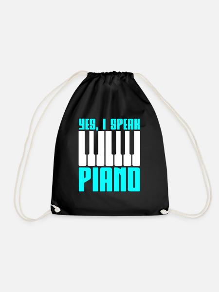 Piano piano - Drawstring Bag - black