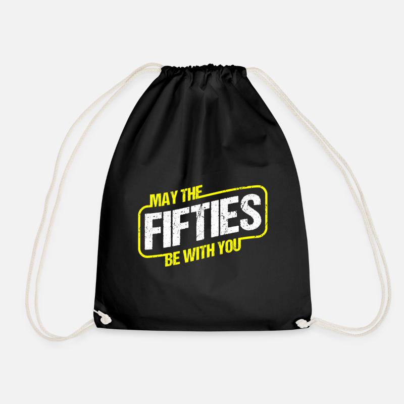 LIKE THE 50'S TO BE WITH YOU - 50TH BIRTHDAY - Drawstring Bag - black