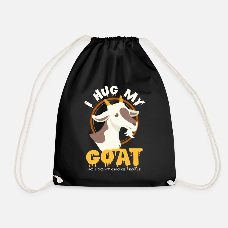 goat - Drawstring Bag - black