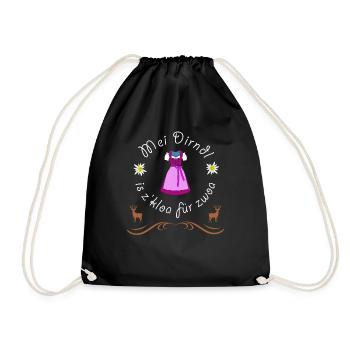 Enceinte : Mon Dirndl est trop petit pour deux - Sac de sport léger - noir - Devant