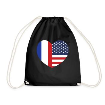 France USA Amitié - Sac de sport léger - noir - Devant
