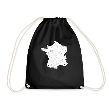 France map - Drawstring Bag - black - Front