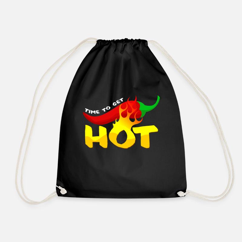 chili - Drawstring Bag - black