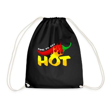 Il est temps d'avoir une idée-cadeau de chili cool - Sac de sport léger - noir - Devant