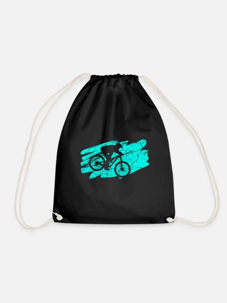 Cycling Cycling Cycling Cycling - Drawstring Bag - black