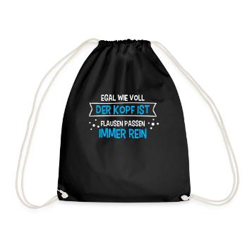No matter how full the head fluff always fits in - Drawstring Bag - black - Front