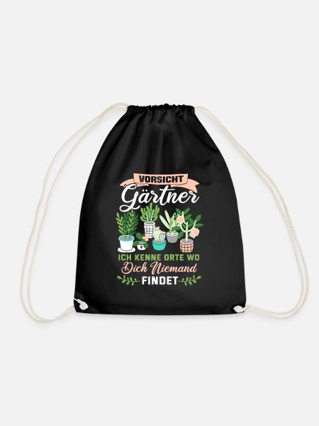 Garten Gartenarbeit Gärtnern Gärtner Hobby - Turnbeutel - Schwarz