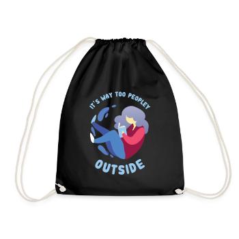 Introverti - Bien trop populaire - Sac de sport léger - noir - Devant