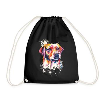 Labrador race de chiens - Sac de sport léger - noir - Devant