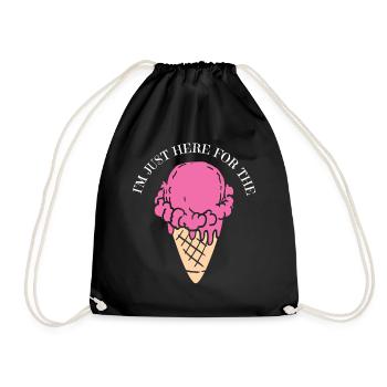 crème glacée - Sac de sport léger - noir - Devant