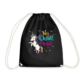 No Gluten Please - Turnbeutel - Schwarz - Vorne