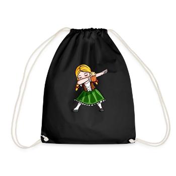 Dabbing Funny - Drawstring Bag - black - Front