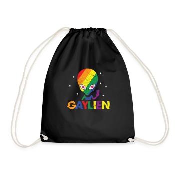 Gaylien Gay Alien Gay LGBT extraterrestre - Sac de sport léger - noir - Devant