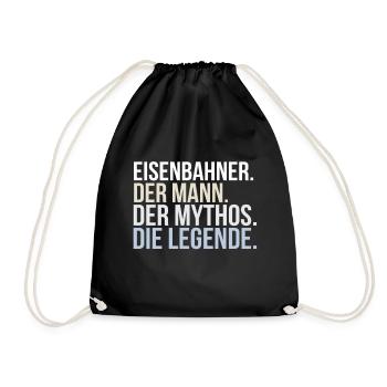 Eisenbahner - Turnbeutel - Schwarz - Vorne