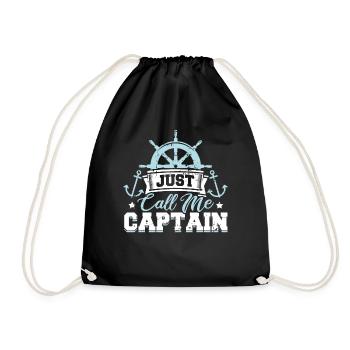 Just call me Captain - Turnbeutel - Schwarz - Vorne