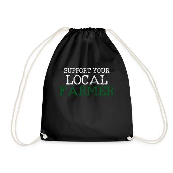 farm - Drawstring Bag - black - Front