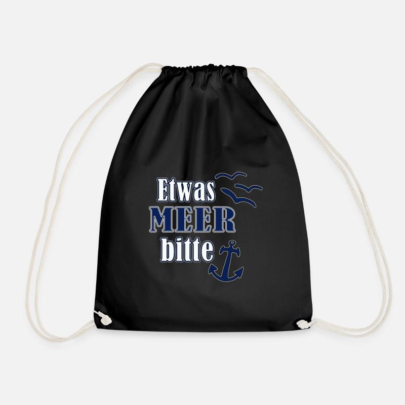 Etwas Meer bitte | Yolo- Artwork - Turnbeutel - Schwarz