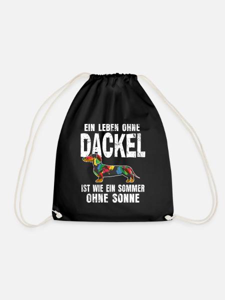 Dackel - Turnbeutel - Schwarz