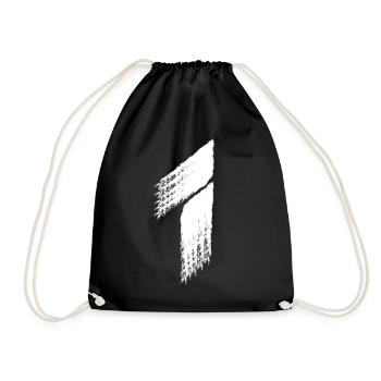 Number One 1 - Drawstring Bag - black - Front