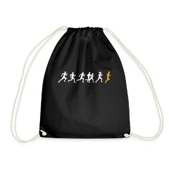 Marathon Runner Marathon Marathon Winner Runner - Drawstring Bag - black - Front