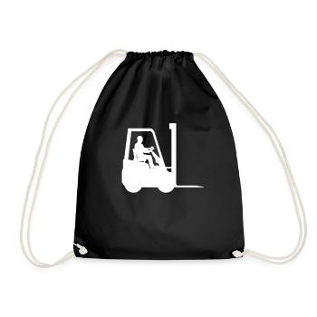 Forklift driver - Drawstring Bag - black - Front