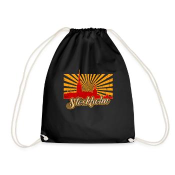 Stockholm - Drawstring Bag - black - Front