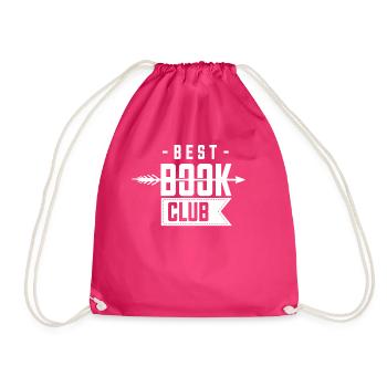 Leseratte Leseverein Buchclub Buchverein Buch - Turnbeutel - Fuchsia - Vorne