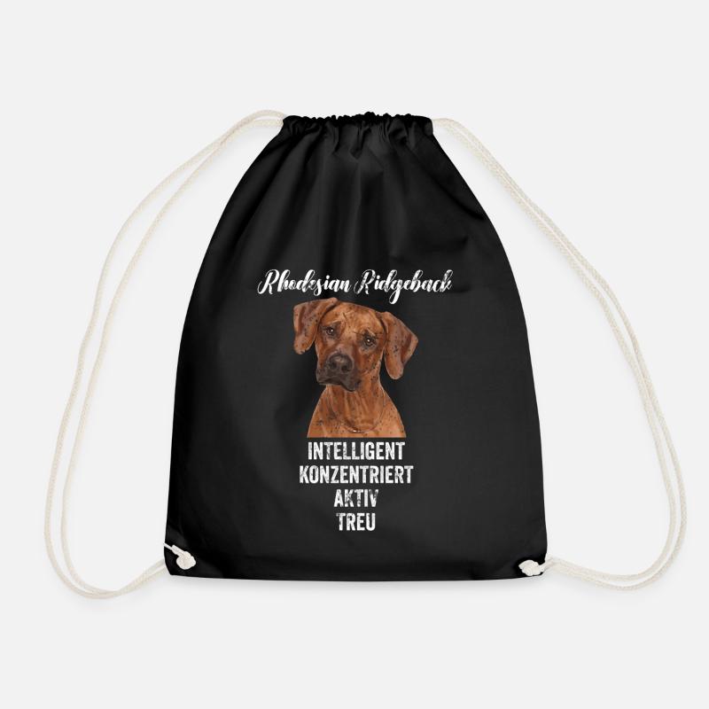 Rhodesian Ridgeback Hund Tier Geschenk - Turnbeutel - Schwarz