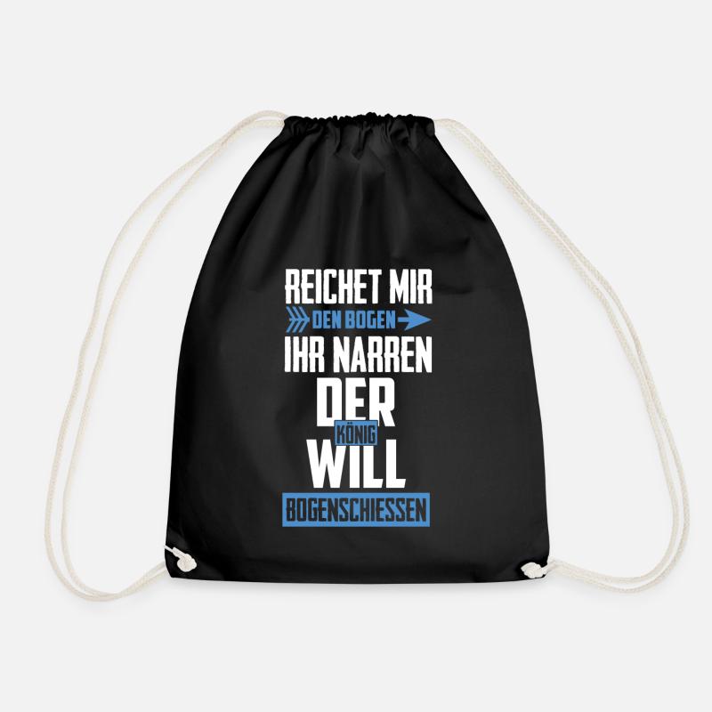 Bogenschießen Herren archer - Turnbeutel - Schwarz