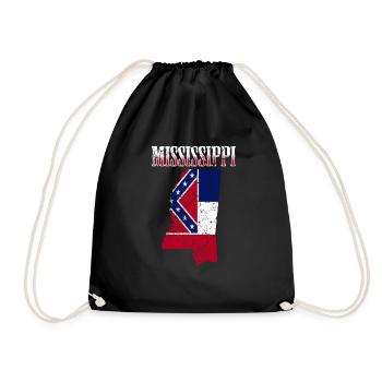 Mississippi USA - Drawstring Bag - black - Front