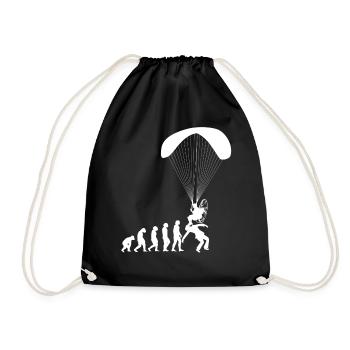 Evolution Paramotor Paragliding Paraglider Shirt - Turnbeutel - Schwarz - Vorne