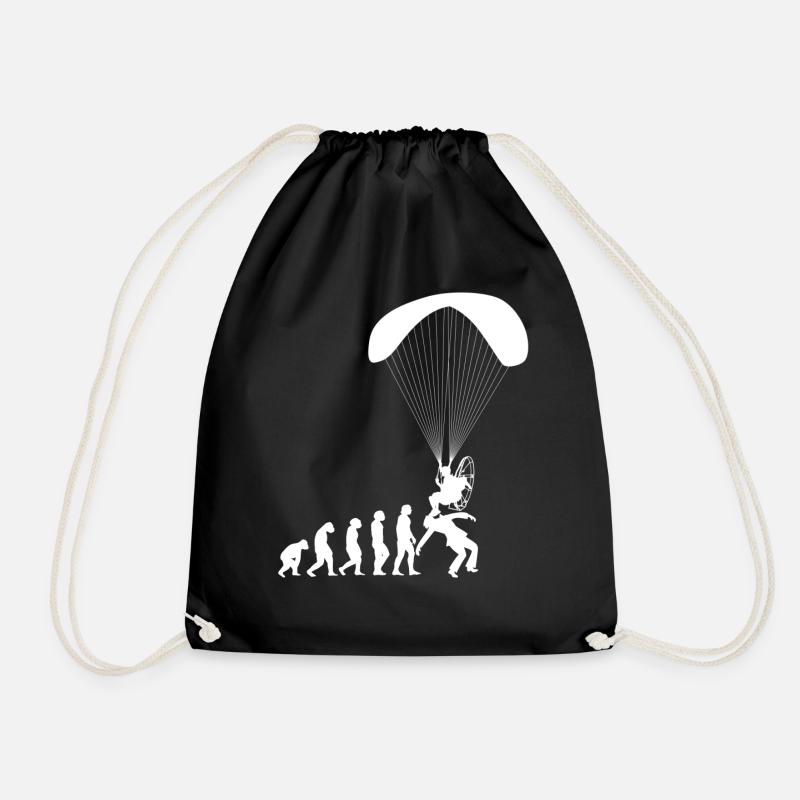 Evolution Paramotor Paragliding Paraglider Shirt - Turnbeutel - Schwarz