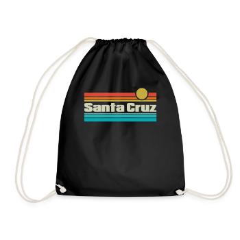 70er 80 CA Retro Sunset Santa Cruz T-Shirt - Sac de sport léger - noir - Devant