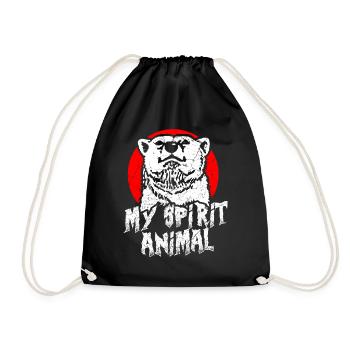 Polar bear polar bear - Drawstring Bag - black - Front
