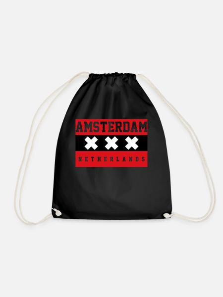 Amsterdam - Turnbeutel - Schwarz