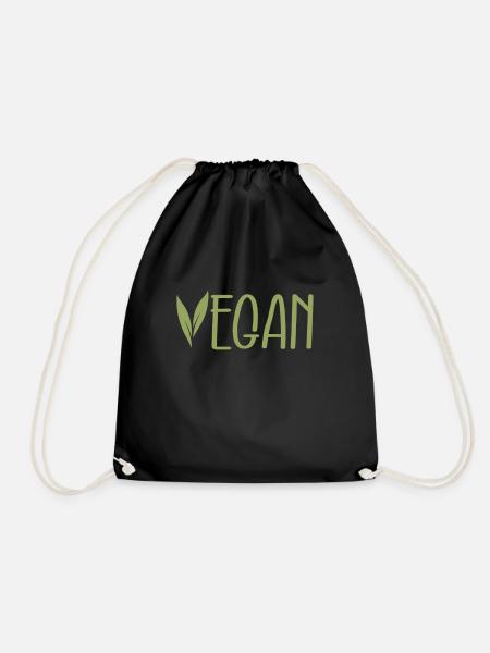 Vegan - Turnbeutel - Schwarz