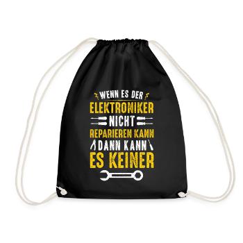 Wenn Es Der Elektroniker Nicht Kann Kann Es Keiner - Turnbeutel - Schwarz - Vorne