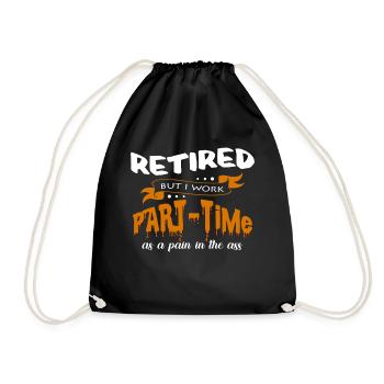 retirement - Drawstring Bag - black - Front