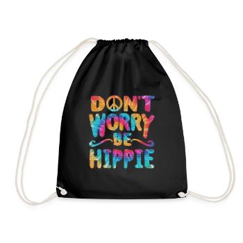 Hippie Vegan Peace Flower - Sac de sport léger - noir - Devant