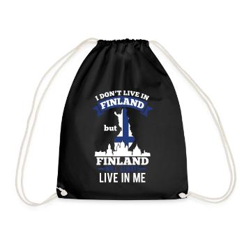 Finnland Urlaub - Turnbeutel - Schwarz - Vorne
