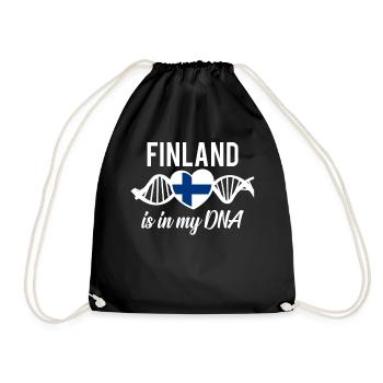 Finnland DNA - Turnbeutel - Schwarz - Vorne