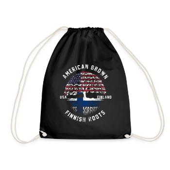 Cadeau drapeau de la Finlande - Sac de sport léger - noir - Devant