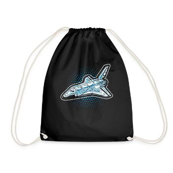 Space Shuttle NASA - Drawstring Bag - black - Front