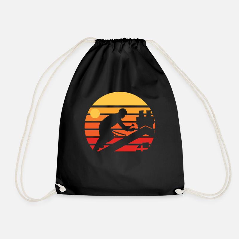 roofer - Drawstring Bag - black